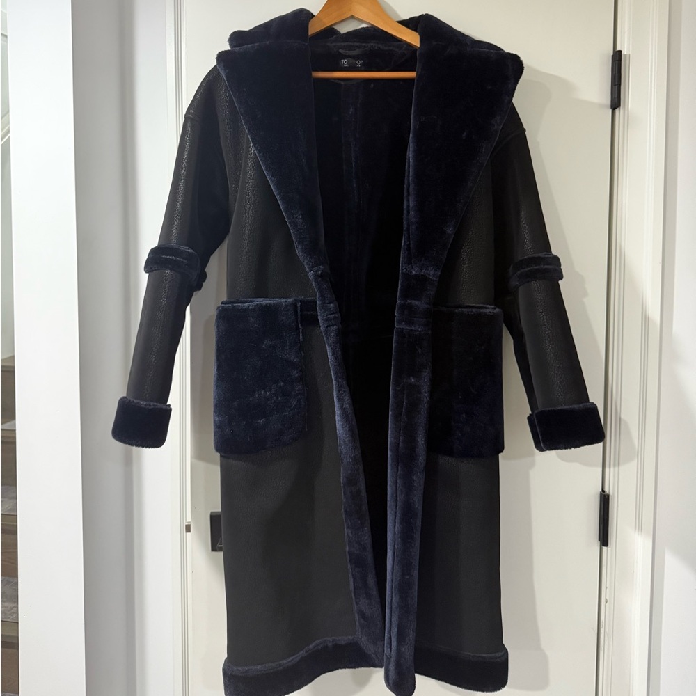 Black and Navy Long Coat